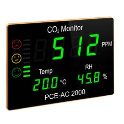 PCE Instruments Měřicí přístroje CO2, teplota, vlhkost vzduchu, CO2, PCE-AC 2000