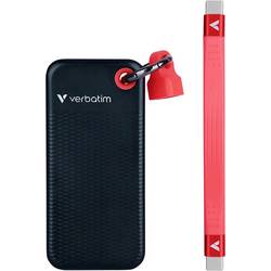 Verbatim Pocket 2 TB, externí SSD disk, USB-C™ (USB 3.2 Gen 2), černá, červená