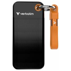 Verbatim Pocket 2 TB, externí SSD disk, USB-C™ (USB 3.2 Gen 2), černá, oranžová