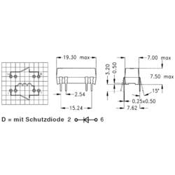 StandexMeder Electronics DIP24-2A72-21L relé s jazýčkovým kontaktem 2 spínací kontakty 24 V/DC 0.5 A 10 W DIP-8