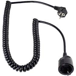 AS Schwabe 70425 napájecí prodlužovací kabel, černá, 4 m, spirálový kabel