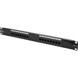 Digitus DN-91616U 16 portů síťový patch panel 483 mm (19) CAT 6 1 U černá osazený
