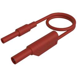 SKS Hirschmann MAL S WS-B 100/2,5 rt bezpečnostní měřicí kabely 4mm bezpečnostní zdířka Stohovatelný bezpečnostní banánkový konektor 4 mm 100 cm červená 1 ks