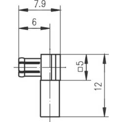 Telegärtner 100024983 100024983 MCX konektor zástrčka, zahnutá 50 Ω 1 ks Piece