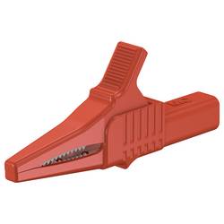 Stäubli XKK-1001 bezpečnostní krokosvorka, konektor 4 mm, CAT II 1000 V, červená