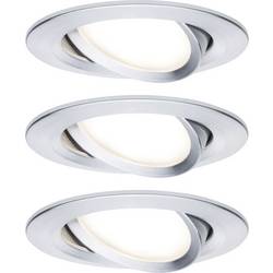 Paulmann 93487 Nova vestavné svítidlo, LED, LED, 18 W, Hliník (soustružený), sada 3 ks