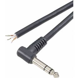 TRU COMPONENTS 1578803 jack konektor 6.35 mm zástrčka, zahnutá Pólů: 2 mono černá 1 ks