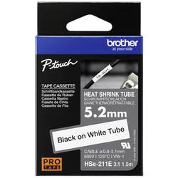 páska nelaminovaná Brother HSe HSE211E Barva pásky: bílá Barva písma:černá 5.2 mm 1.5 m