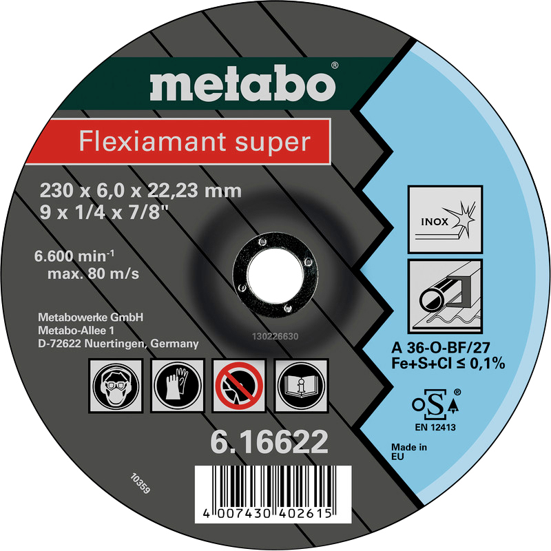 Metabo 616735000 brusný kotouč lomený Ø otvoru 16 mm 25 ks