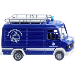 Wiking 027201 H0 model zásahového vozidla Mercedes Benz 507 vozík na bedny D THW