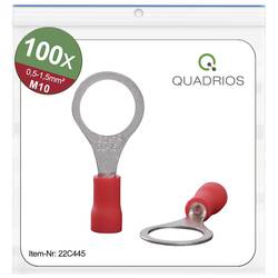 Quadrios 22C445 kulaté kabelové oko Průřez (max.)=1.5 mm² Ø otvoru=10.5 mm částečná izolace červená 1 sada