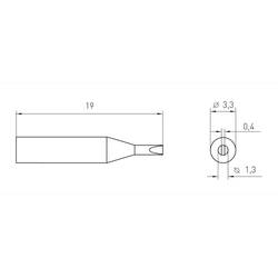 Weller RTM 013 S MS pájecí hrot dlátový Délka hrotů 19 mm Obsah 1 ks