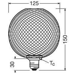 OSRAM HOMELIGHTING 4058075840089 LED Energetická třída (EEK2021) F (A - G) E27 kulatý tvar 3.5 W = 28 W teplá bílá (Ø x d) 125 mm x 150 mm 1 ks