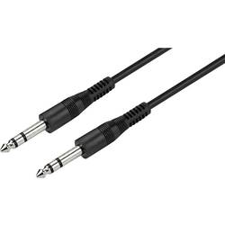Monacor 0065680 jack audio propojovací kabel [1x jack zástrčka 6,3 mm (stereo) - 1x jack zástrčka 6,3 mm (stereo)] 1.2 m černá