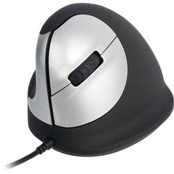 R-GO Tools RGOHELE optická ergonomická myš, USB, 4 tlačítko, 1750 dpi, černá, stříbrná