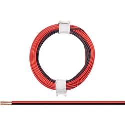 Donau Elektronik 114-01 lanko/ licna 2 x 0.08 mm² červená/černá 5 m