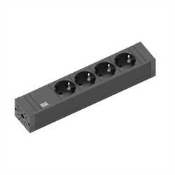 Bachmann 420.0017 Zásuvková lišta černá DE schuko zástrčka/zásuvky 1 ks
