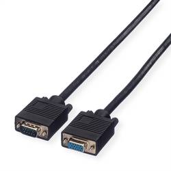 Roline VGA kabel VGA pólové Zástrčka, VGA pólové zásuvka 20.00 m černá 11.04.5320 zablokovatelný VGA kabel