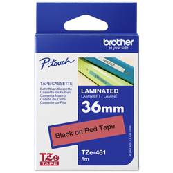 páska do štítkovače Brother TZe, TZ TZe-461 plast Barva pásky: červená Barva písma:černá 36 mm 8 m