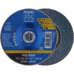 PFERD 67768185 PFC 180 Z 80 PSF STEELOX vějířovitý brusný kotouč Průměr 180 mm Ø otvoru 22.23 mm nerezová ocel, ocel 10 ks