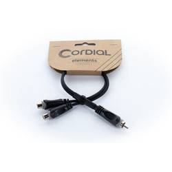 Cordial 14891 jack / cinch audio Y adaptér [1x cinch zástrčka - 2x cinch zásuvka] 0.30 m černá PVC plášť, dvoužilové vedení