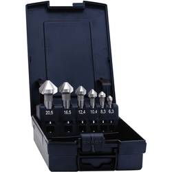 Exact 1605527 sada záhlubníků 6.3 mm, 8.3 mm, 10.4 mm, 12.4 mm, 16.5 mm, 20.5 mm HSS TiAIN válcová stopka 1 sada