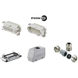 RockStar® HDC kits-Heavy Duty Connectors, Kit, HE, Size: 6, Poles: 16, PUSH IN spring connection, 500 V, 16 A, diecast aluminium, metric