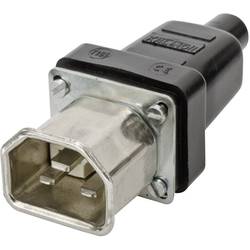 Kalthoff 444009 IEC konektor C15/C16 444 zástrčka, rovná Počet kontaktů: 2 + PE 16 A černá 1 ks