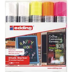 Edding 4090 4-4090-5999 křídový popisovač bílá, bílá, neonově žlutá, neonově oranžová, neonově růžová 4 mm, 15 mm