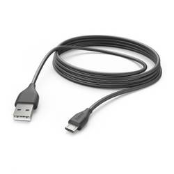 Hama Nabíjecí kabel USB USB 2.0 USB-A zástrčka, USB Micro-B zástrčka 3.00 m černá 00201588