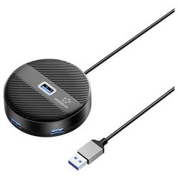 Renkforce RF-6266640 USB Hub 4 porty USB-A USB 3.0 5 GBit/s černá (matná) RF-USBH-400