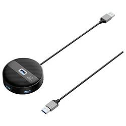 Renkforce RF-6266640 USB Hub 4 porty USB-A USB 3.0 5 GBit/s černá (matná) RF-USBH-400