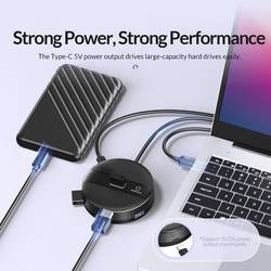 Renkforce RF-6266640 USB Hub 4 porty USB-A USB 3.0 5 GBit/s černá (matná) RF-USBH-400