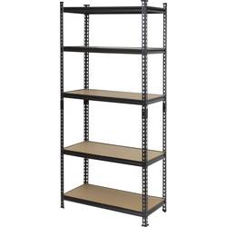 TOOLCRAFT TO-9919458 regál na těžké předměty, (š x v x h) 800 x 1800 x 400 mm, kov, tvrdé vlákno, antracit/černá