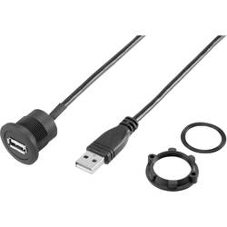 TRU COMPONENTS USB-20-BK USB konektor Typ A, 1.50 m, 1 ks