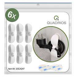 Quadrios 23CA247 držák kabelu samolepicí 23CA247 bílá 6 ks