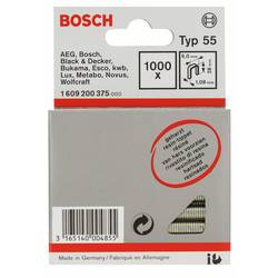 Bosch Accessories 1609200375 sponky s úzkým hřbetem Typ 55 1000 ks Rozměry (d x š) 28 mm x 6 mm