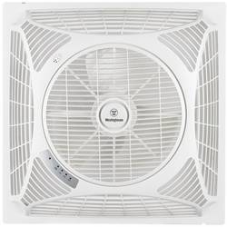 Westinghouse Windsquare stropní ventilátor, 46 W, 50 W, 52 W, (Ø x v) 36 cm x 21 cm, bílá, 7206040