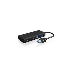 ICY BOX 4 porty USB 3.0 hub černá