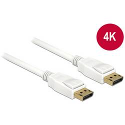 Delock DisplayPort kabel Konektor DisplayPort 5 m bílá 84879 pozlacené kontakty, třížilový stíněný, 4K UHD Kabel DisplayPort
