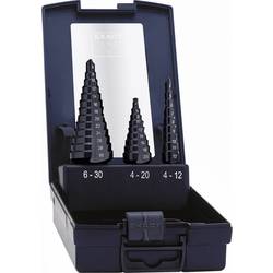 Exact 50071-2 HSS sada stupňovitého vrtáku, 3dílná, TiAIN, kuželový záhlubník 3 břitý, 1 sada