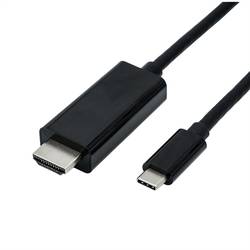 Roline USB-C® / HDMI kabelový adaptér USB-C ® zástrčka, Zástrčka HDMI-A 5.00 m černá 11.04.5843 Kabel pro displeje USB-C®