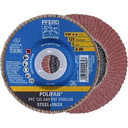 PFERD 67748125 PFC 125 A 80 PSF STEELOX vějířovitý brusný kotouč Průměr 125 mm Ø otvoru 22.23 mm nerezová ocel, ocel 10 ks