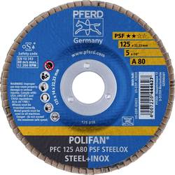 PFERD TOOLS 67748125 PFC 125 A 80 PSF STEELOX vějířovitý brusný kotouč Průměr 125 mm Ø otvoru 22.23 mm Zrnitost 80 nerezová ocel, ocel 10 ks