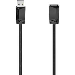 Hama USB kabel USB 2.0 USB-A zásuvka, USB-A zástrčka 0.75 m černá 00200618