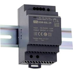 MW Mean Well DDR-60L-12 DC/DC měnič napětí na DIN lištu, 12 V/DC, 5 A, 60 W, výstupy 1 x