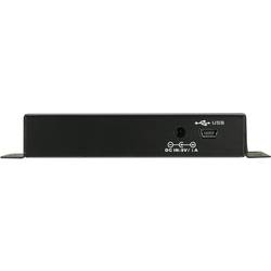 Renkforce RF-4830984 USB Hub 4 porty USB-A USB 2.0 480 MBit/s kovový ukazatel, pro montáž na zeď černá RF-4830984