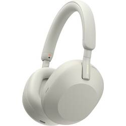 Sony WH-1000XM5 Sluchátka Over Ear Bluetooth® stereo stříbrná High-Resolution Audio, Redukce šumu mikrofonu, Potlačení hluku Indikátor nabití, headset,