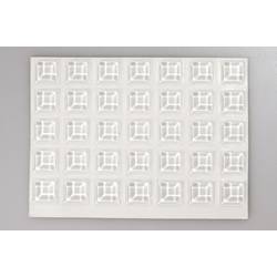 TOOLCRAFT 2127C70-C podstavná nožka přístrojová samolepicí, čtvercová transparentní (Ø x v) 12.7 mm x 3.1 mm 70 ks