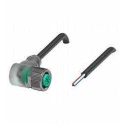 Pepperl+Fuchs V1-W-E8W-BK1M-PUR-A upravený zástrčkový konektor pro senzory - aktory, 240003-0002, piny: 4, 1 m, 1 ks